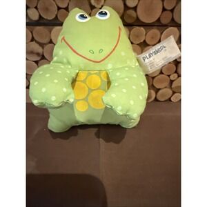 Vintage Playskool Play Pets Plush Frog 5" Squeak Infant Toy 1978 Squeaker Works